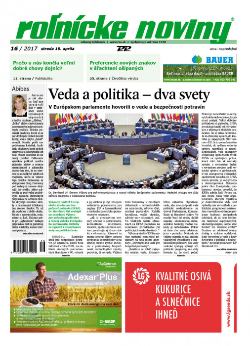 Rolnické noviny 16 / 2017