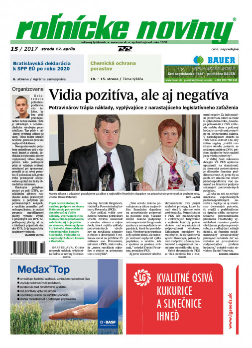 Rolnické noviny 15 / 2017
