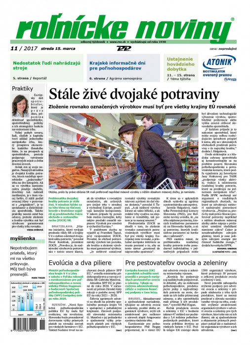Rolnické noviny 11 / 2017