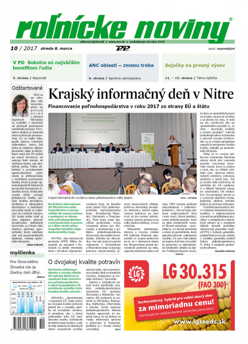 Rolnické noviny 10 / 2017