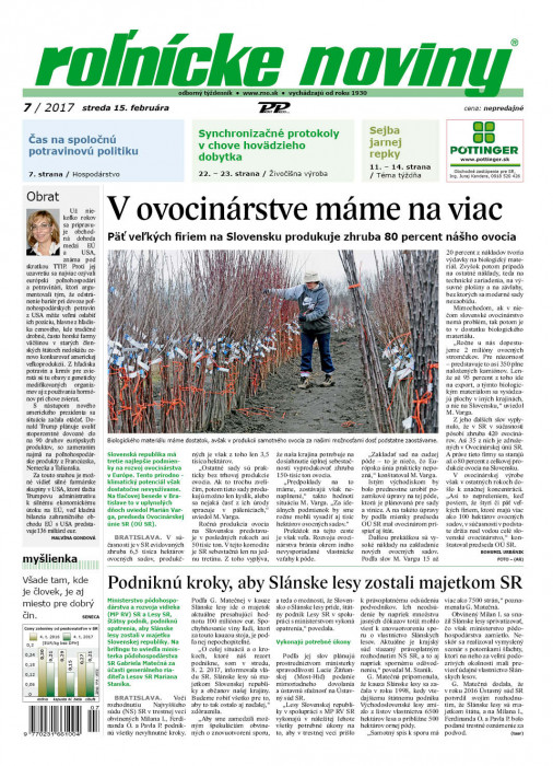 Rolnické noviny 7 / 2017