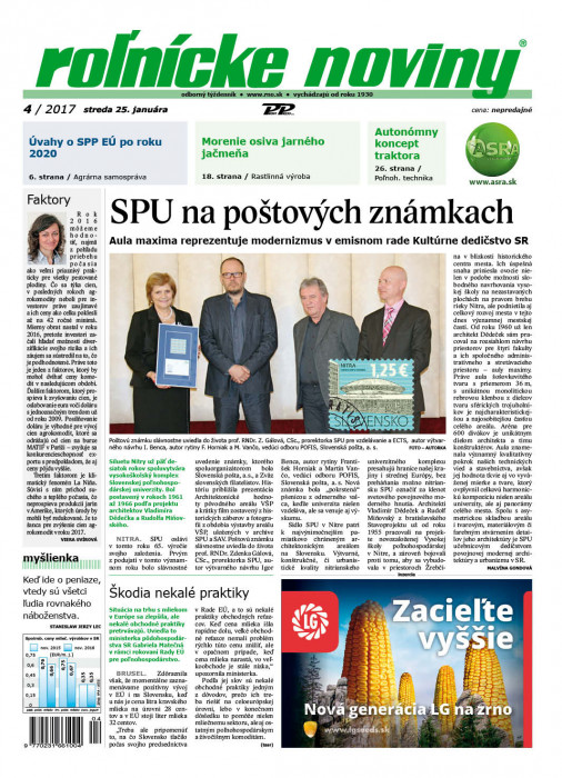 Rolnické noviny 4 / 2017