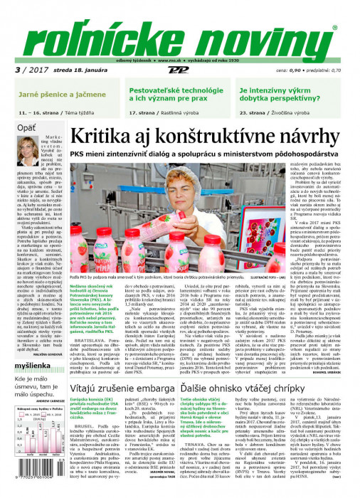Rolnické noviny 3 / 2017