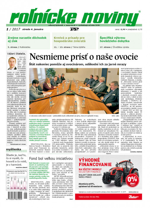 Rolnické noviny 1 / 2017