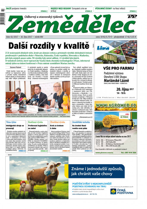 Zemědělec 42 / 2017