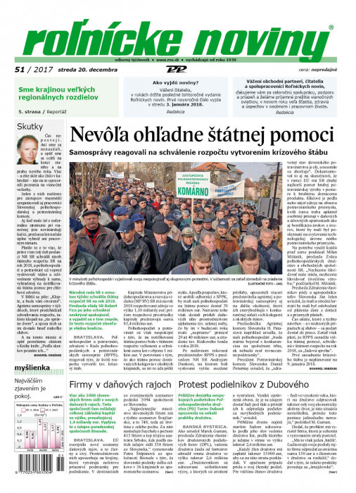 Rolnické noviny 51 / 2017