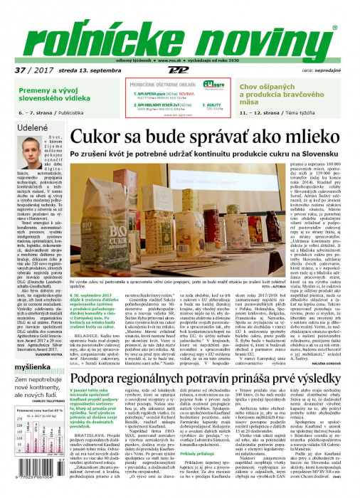 Rolnické noviny 37 / 2017