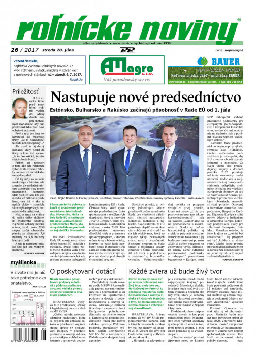 Rolnické noviny 26 / 2017