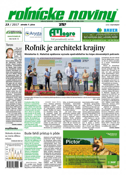 Rolnický noviny 23 / 2017